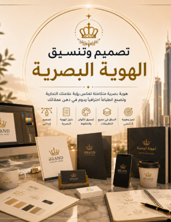 استشارة تنسيق وتصميم أو تعديل الهوية البصرية (الشعار) بما يتوافق مع هوية الشركة وصاحبها