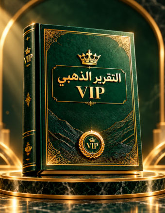 غلاف التقرير الذهبي الفاخر vip